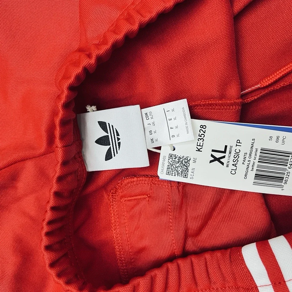 Adidas Originals CLASSIC Beckenbauer Track Jacket And Pants White Red Men's XL